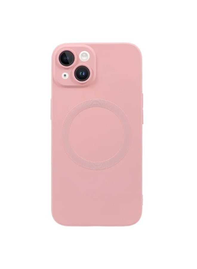 Liquid Silicone Cover For iPhone 15 Plus , Silky Soft Touch, Anti-Scratch Shockproof Protective Case with Microfiber Lining For iPhone 15 Plus - Light Pink